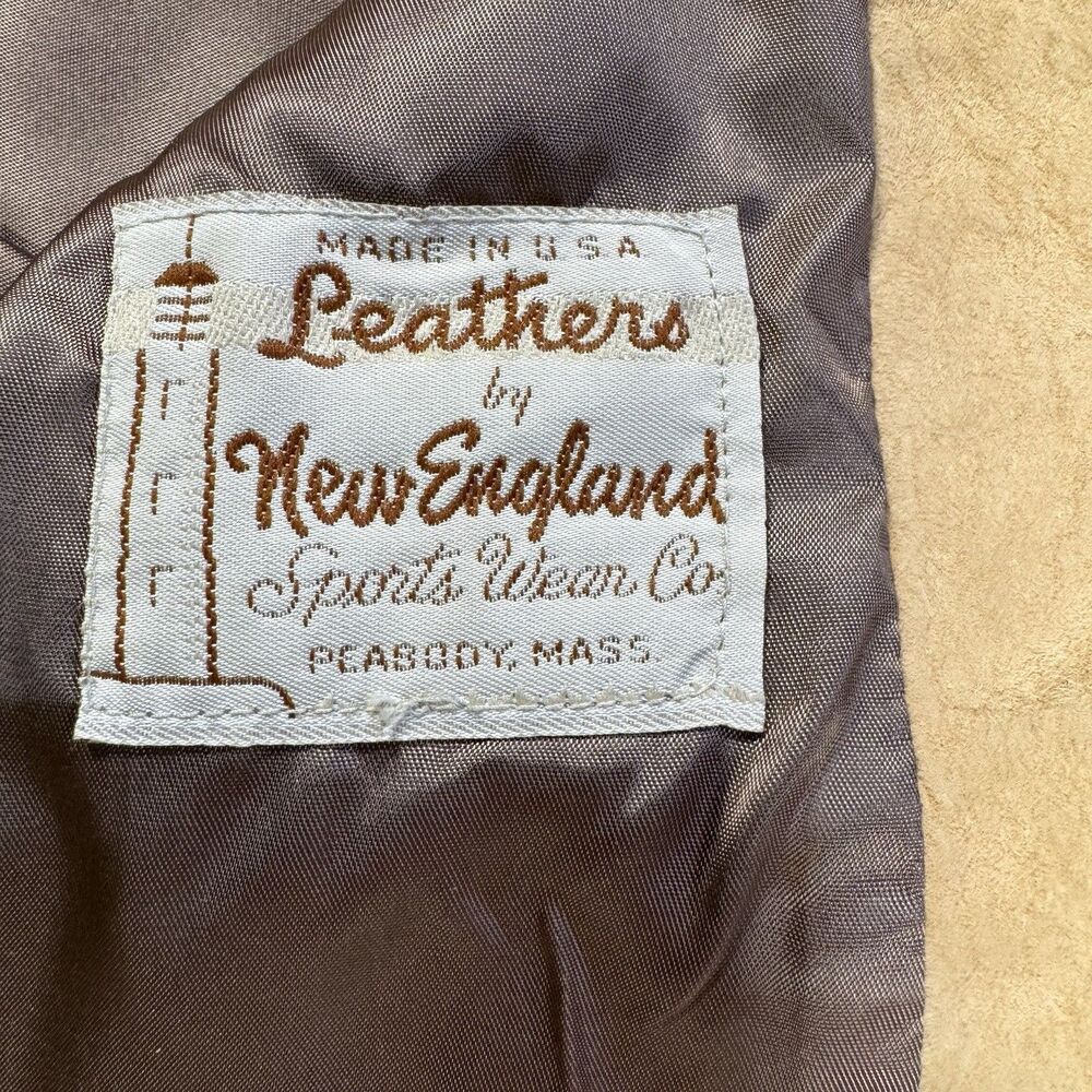 1970s Vintage New England Sportswear Co Suede Jacket Women’s 10 USA Tan - Picture 5 of 14